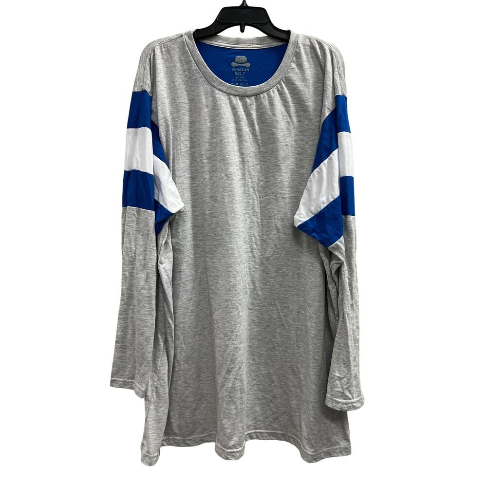 Winston Pima cotton blue gray Jersey knit men’s big and tall sz 5X XXXXXL